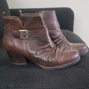 BareTraps Brown Ankle Booties with Buckle